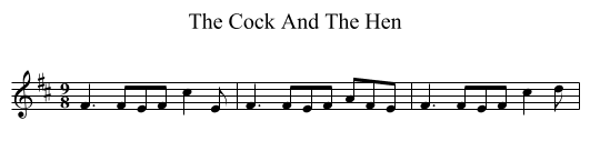Cock And The Hen, The  - staff notation