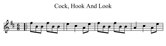 Cock, Hook And Look - staff notation