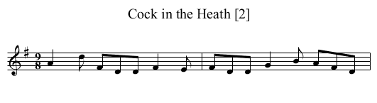 Cock in the Heath [2] - staff notation
