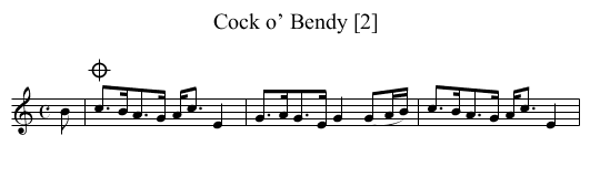Cock o’ Bendy [2] - staff notation