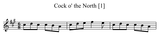 Cock o' the North [1] - staff notation