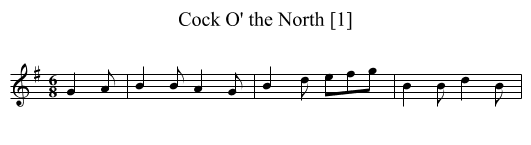 Cock O' the North [1] - staff notation