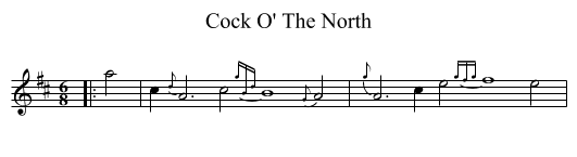 Cock O' The North - staff notation