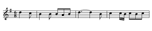 Cock of the East and West - staff notation