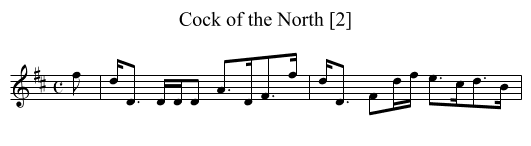 Cock of the North [2] - staff notation