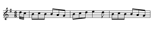 Cock of the North - staff notation