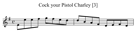 Cock your Pistol Charley [3] - staff notation
