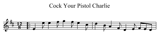 Cock Your Pistol Charlie - staff notation