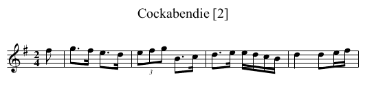 Cockabendie [2] - staff notation
