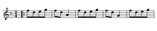 Cockle Geordie - staff notation