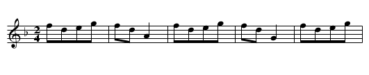 Cockle Geordie - staff notation