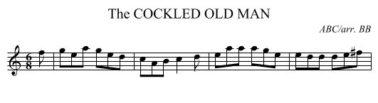 COCKLED OLD MAN, The - staff notation