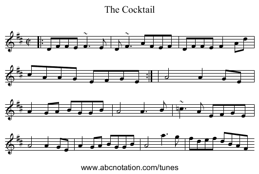 Cocktail, The - staff notation