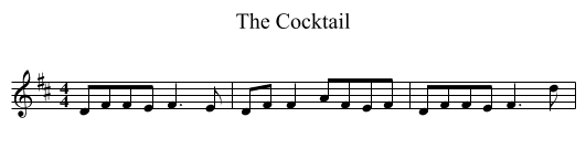 Cocktail, The  - staff notation