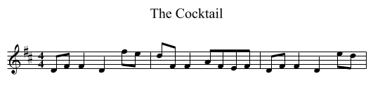 Cocktail, The  - staff notation