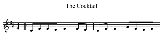 Cocktail, The  - staff notation