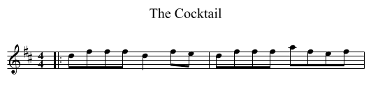 Cocktail, The  - staff notation