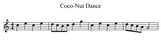Coco-Nut Dance - staff notation