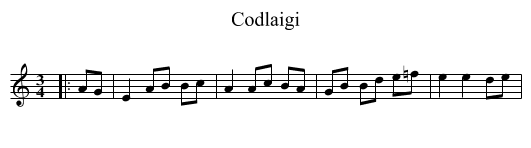 Codlaigi - staff notation