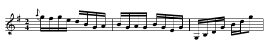 Coes' Reel - staff notation
