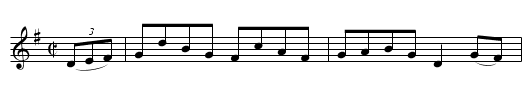 Coey's Hornpipe              1604 - staff notation