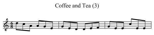 Coffee and Tea (3) - staff notation