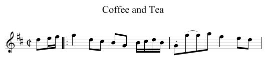 Coffee and Tea - staff notation