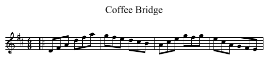 Coffee Bridge - staff notation