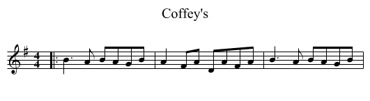 Coffey's - staff notation