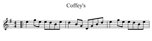Coffey's - staff notation