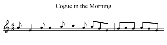 Cogue in the Morning - staff notation