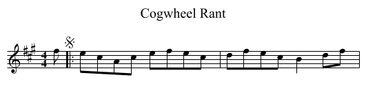 Cogwheel Rant - staff notation