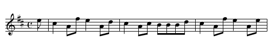 Coilach dubh aig Fionghal, An - staff notation
