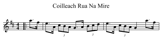 Coilleach Rua Na Mire - staff notation