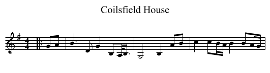Coilsfield House - staff notation