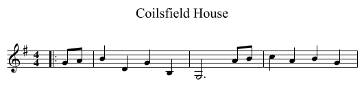 Coilsfield House - staff notation