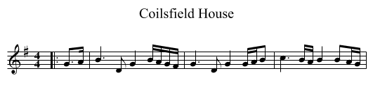 Coilsfield House - staff notation
