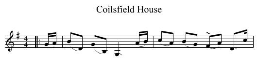 Coilsfield House - staff notation