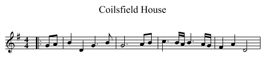 Coilsfield House - staff notation