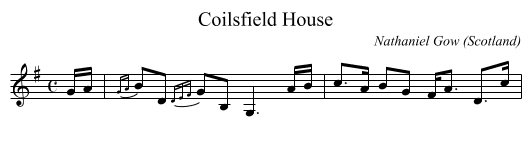 Coilsfield House - staff notation