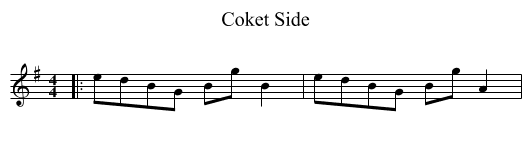 Coket Side - staff notation