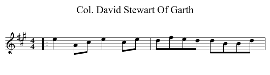 Col. David Stewart Of Garth - staff notation