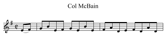 Col McBain - staff notation