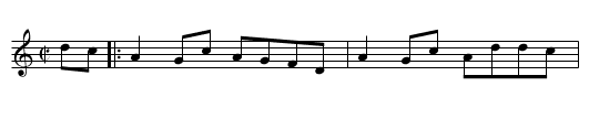 Colam&oacute;ir S&uacute;gach, An  - staff notation