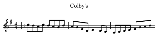 Colby's - staff notation