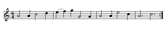 Cold and Thow. JWDM.25 - staff notation