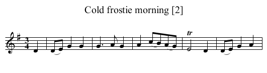 Cold frostie morning [2] - staff notation