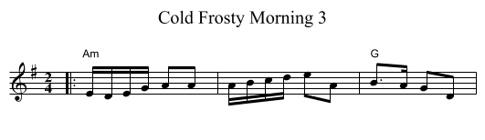 Cold Frosty Morning 3 - staff notation