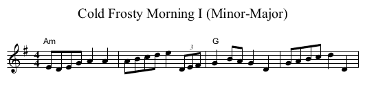 Cold Frosty Morning I (Minor-Major) - staff notation
