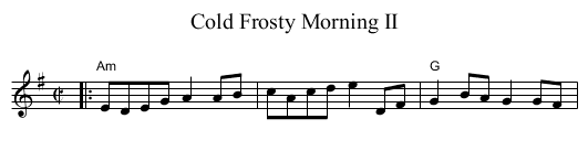 Cold Frosty Morning II - staff notation